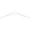 Ekena Millwork Pitch Legacy Architectural Grade PVC Gable Pediment, 36"W x 7 1/2"H x 1"P (5/12) GPP036X008X100LEG - alternate 3